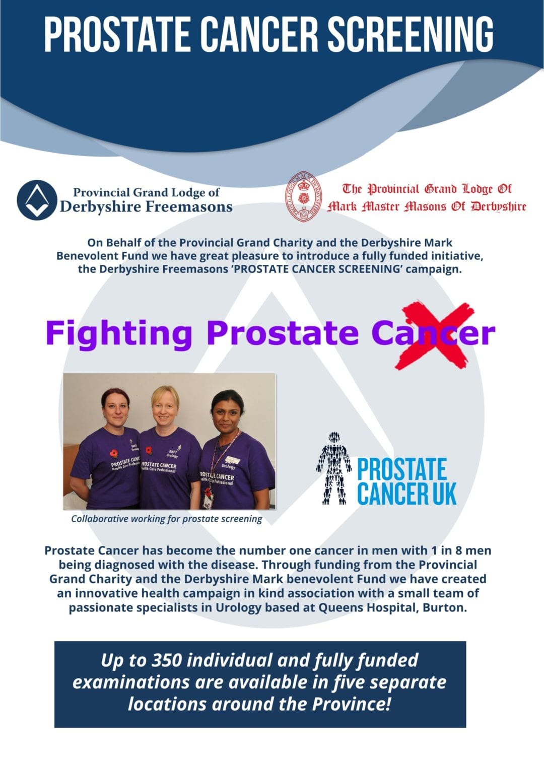 Screening on its way for Derbyshire Freemasons | Fighting Prostate Cancer